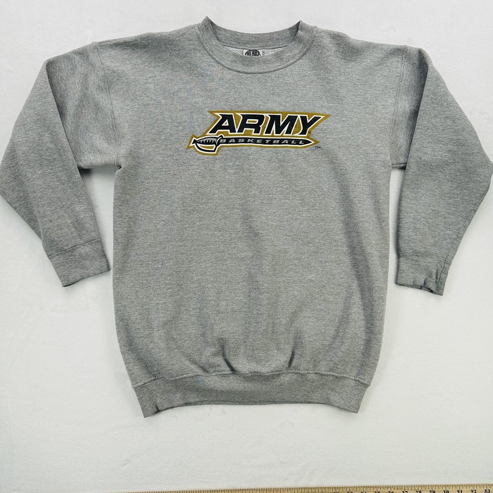 VINTAGE Army Black Knights Sweatshirt Mens Large Gray NCAA Basketball Crewneck